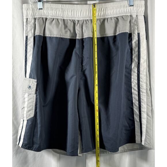 Laguna Sport Swim Shorts Blue White Gray, Beach, Resortware Sz: XL, 87-17 - Picture 10 of 15